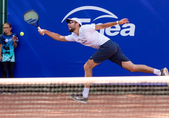 Jerzy Janowicz w trakcie gry